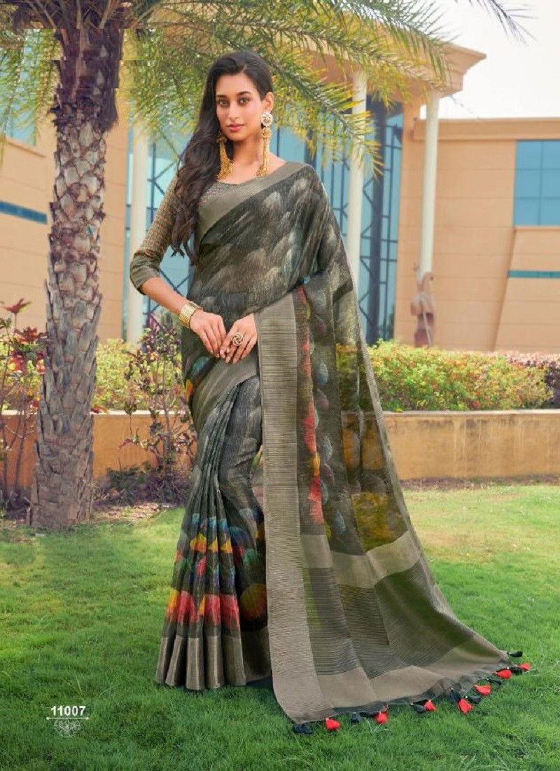 Multi Colour Chapai Vol 6 Joh Rivaj New Latest Printed Ethnic Wear Chapa Silk Saree Collection 11007